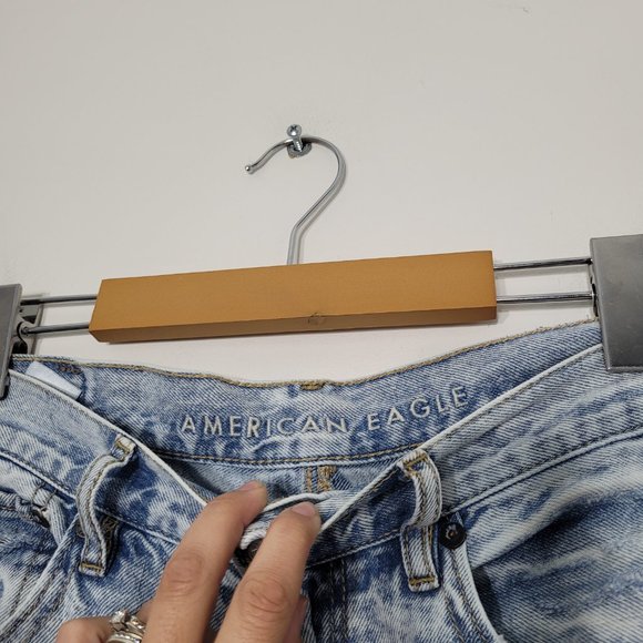 American Eagle Outfitters Skinny Slim High Rise Denim Jeans Acid Wash Womens 2 - Picture 7 of 11